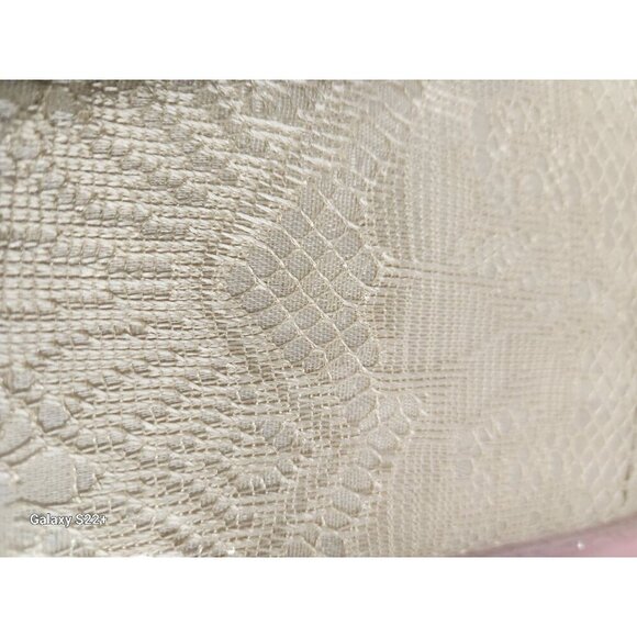 Irene Estex Jacquard Panel With Lace Valance Voile Liner and 2 Tie-backs 60x63 B - Picture 11 of 12